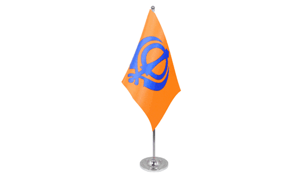 Sikh Satin Table Flag